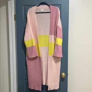 Color Block Sweater Cardigan
